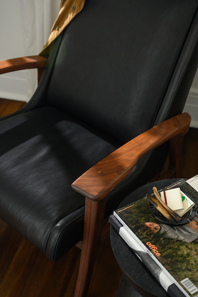Percival Armchair in Seven Hills Black