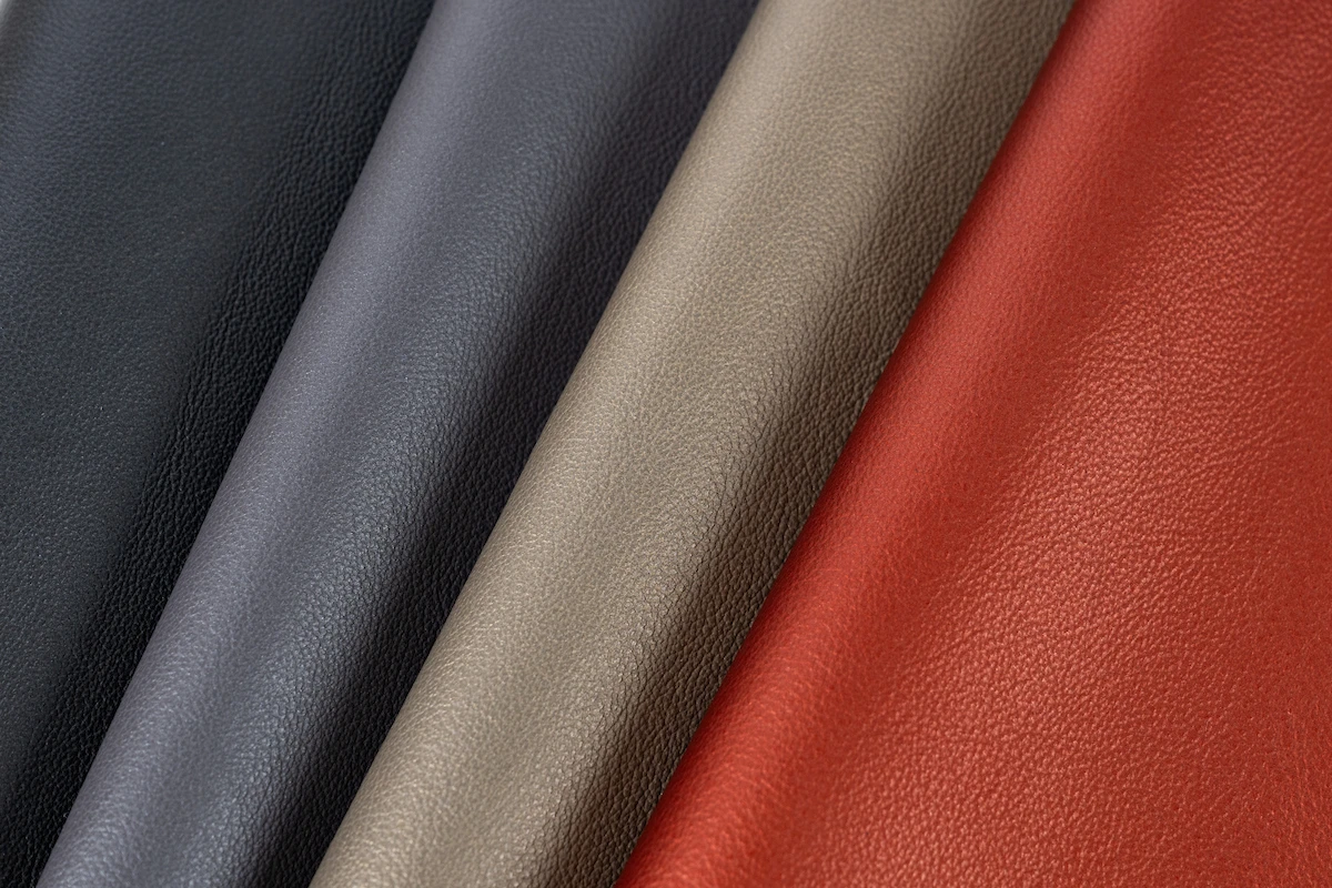 Shimmer leather in metallic and neutral finishes