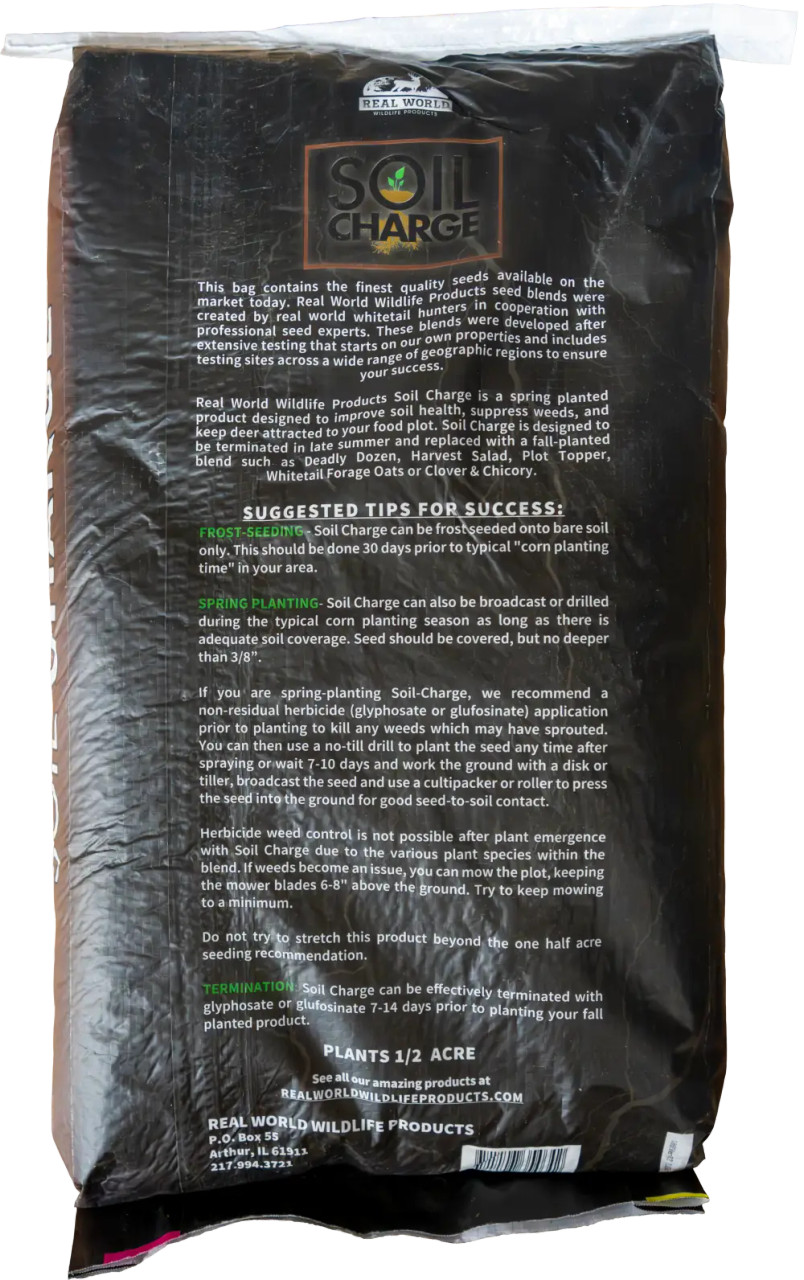 Real World Wildlife Products - Soil Charge - Back Of The Bag