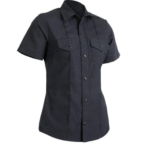 CrewBoss WOMEN'S GUARDIAN SHORT SLEEVE CLASS B SHIRT — 4.5 oz NOMEX MIDNIGHT NAVY