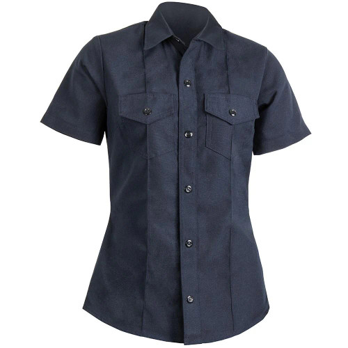 CrewBoss WOMEN'S GUARDIAN SHORT SLEEVE CLASS B SHIRT - 5.8oz TECASAFE NAVY BLUE