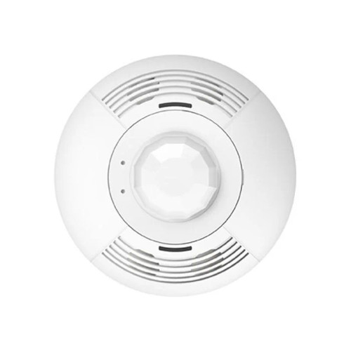 Dual Tech, 2000 sq ft, active high, 20-24 VDC, White Matte Plastic Finish, with dry contact relay.