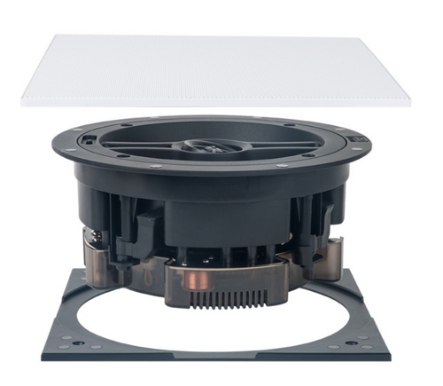 OSD Black SQ8 Square Grill Kit for Most 8" In Ceiling Speakers (9.38" Cutout), Pair