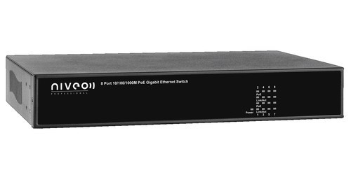 8 port, Gigabit Ethernet Switch, PoE+ (235W)-Fanless