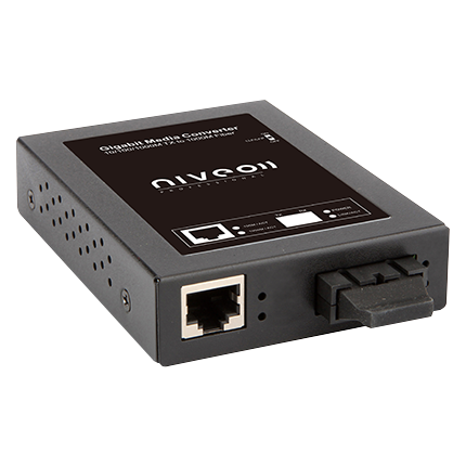 10/100/1000BaseTX to 1000BaseFX Managed Media Converter (850, MMF, SC,220/550 m)