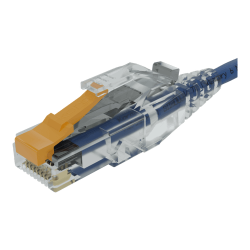 PRO SlimCat - CAT6 28AWG RJ45 2-Piece Crimp Connector - Clear - 100pcs
