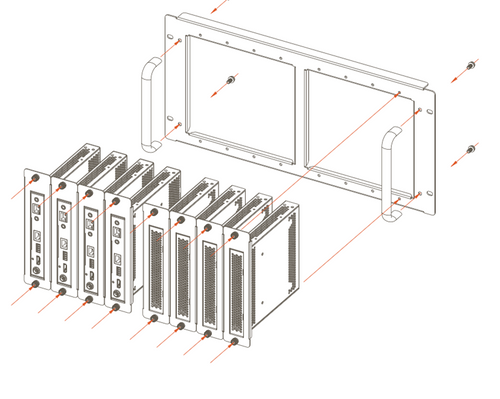 5U RACK MOUNT SHELF FOR UP TO 8 SINGLE VIDEO INPUT UNITS