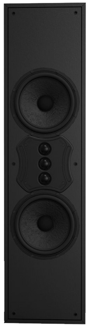 Dual 8” Fiber Cone Woofer Triple Tweeter Array Theater On-wall Speaker, Custom Crossovers S82 MK2 (Single)