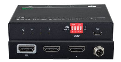HDMI 2.0 1x2 Splitter with 4K to 1080P Downscaling