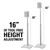 Adjustable Height Wireless Speaker Stands designed for SONOS ONE, Sonos One SL, Play:1, and Play:3 - Pair