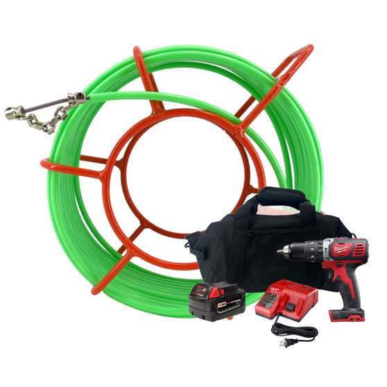 CustomEyes (CE14KIT25M) 1/4"x 25' Mini Cyclone Kit with Milwaukee Kit (CE2607-20)