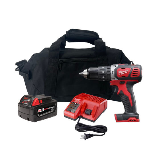Milwaukee M18 Hammer Drill with M18 Battery and Charger Set (CE-1850)