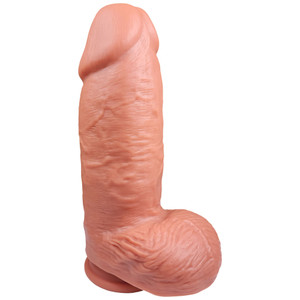 The Chonker by FUKENA - Extra Thick Realistic Dual Density Silicone Dildo with Balls & Suction Cup, 7.5 Inch Insertable, 2.9 Inch Max Width, Light Skin The Chonker by FUKENA - Extra Thick Realistic Dual Density Silicone Dildo with Balls & Suction Cup, 7.5 Inch Insertable, 2.9 Inch Max Width, Light Skin