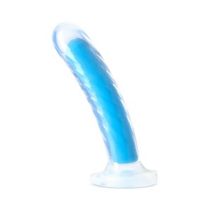 Blush Neo Elite Glow in the Dark Tao Dual Density Silicone Dildo, 6.0 Inch Insertable, 1.25 Inch Max Width, Neon Blue Blush Neo Elite Glow in the Dark Tao Dual Density Silicone Dildo, 6.0 Inch Insertable, 1.25 Inch Max Width, Neon Blue
