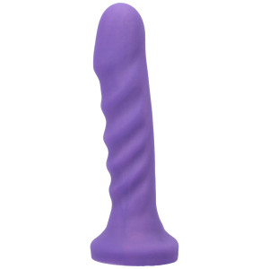 Tantus Echo Vibrating Dildo, 6.5 Inch Insertable, 1.55 Inch Max Width, Amethyst Tantus Echo Vibrating Dildo, 6.5 Inch Insertable, 1.55 Inch Max Width, Amethyst