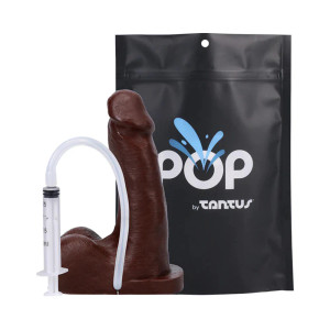 Tantus POP n' Play Squirting Silicone Packer, 4.0 Inch Insertable, 1.25 Inch Max Width, Espresso Tantus POP n' Play Squirting Silicone Packer, 4.0 Inch Insertable, 1.25 Inch Max Width, Espresso