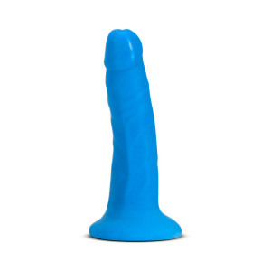 Blush Neo Elite Dual Density Silicone Dildo with Suction Cup, 5 Inch Insertable, 1.25 Inch Max Width, Neon Blue Blush Neo Elite Dual Density Silicone Dildo with Suction Cup, 5 Inch Insertable, 1.25 Inch Max Width, Neon Blue