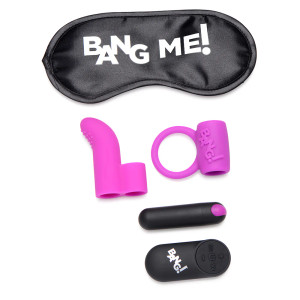 BANG! Couple's Love Ring, Finger Vibe, Bullet, & Blindfold Kit BANG! Couple's Love Ring, Finger Vibe, Bullet, & Blindfold Kit