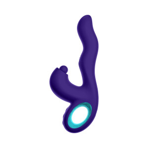 FemmeFunn Klio Rechargeable Silicone Triple Action Thumping Rabbit Vibrator, Dark Purple FemmeFunn Klio Rechargeable Silicone Triple Action Thumping Rabbit Vibrator, Dark Purple