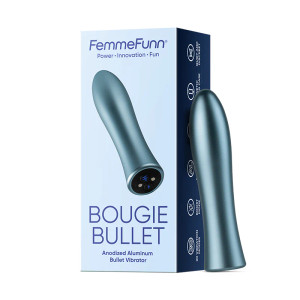 FemmeFunn Bougie Bullet Rechargeable Aluminum Vibrator, Light Blue FemmeFunn Bougie Bullet Rechargeable Aluminum Vibrator, Light Blue