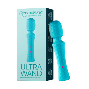 FemmeFunn Ultra Wand Rechargeable Flexible Textured Silicone Vibrator, Turquoise FemmeFunn Ultra Wand Rechargeable Flexible Textured Silicone Vibrator, Turquoise