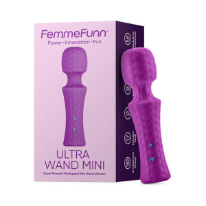 FemmeFunn Ultra Wand Mini Rechargeable Flexible Textured Silicone Vibrator, Purple FemmeFunn Ultra Wand Mini Rechargeable Flexible Textured Silicone Vibrator, Purple