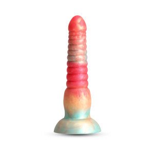 Colours Stacked 6 in. Dildo, 5.51 Inch Insertable, 1.54 Inch Max Width, Red/Gold Colours Stacked 6 in. Dildo, 5.51 Inch Insertable, 1.54 Inch Max Width, Red/Gold