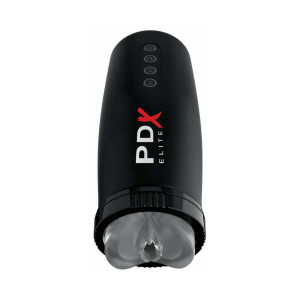 PDX Elite Moto Bator 2 Rechargeable Thrusting Vibrating Masturbator, Clear/Black PDX Elite Moto Bator 2 Rechargeable Thrusting Vibrating Masturbator, Clear/Black