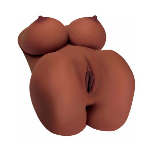 PDX Plus EZ Bang Torso Dual Entry Masturbator, Brown PDX Plus EZ Bang Torso Dual Entry Masturbator, Brown