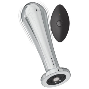Nasstoys Ass-Sation Remote Vibrating Aluminum Anal Bulb, Silver Nasstoys Ass-Sation Remote Vibrating Aluminum Anal Bulb, Silver