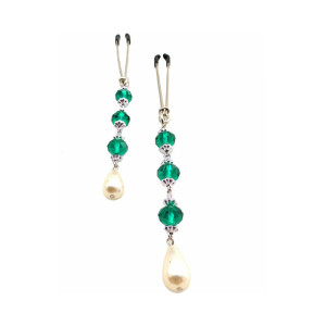 Bijoux de Nip Pearl Turquoise Beaded Nipple Clamps Bijoux de Nip Pearl Turquoise Beaded Nipple Clamps