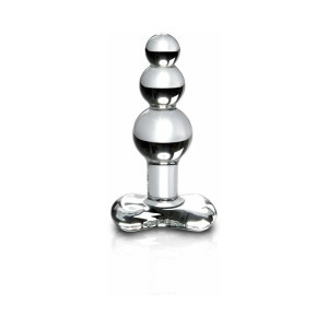 Icicles No. 47 Beaded 4 in. Glass Anal Plug,  3.75 Inch Insertable, 1.25 Inch Max Width, Clear Icicles No. 47 Beaded 4 in. Glass Anal Plug,  3.75 Inch Insertable, 1.25 Inch Max Width, Clear