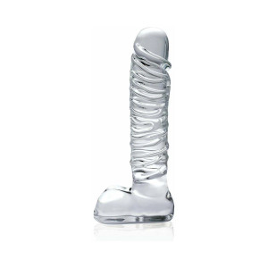 Icicles No. 63 Ribbed Realistic 8.5 in. Glass Dildo, 8.5 Inch Insertable, 2.0 Inch Max Width, Clear Icicles No. 63 Ribbed Realistic 8.5 in. Glass Dildo, 8.5 Inch Insertable, 2.0 Inch Max Width, Clear