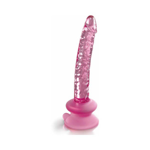 Icicles No. 86 Realistic 7 in. Glass Dildo With Suction Cup, Pink Icicles No. 86 Realistic 7 in. Glass Dildo With Suction Cup, Pink