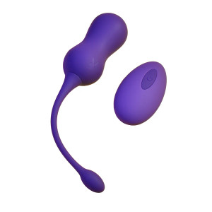 Playboy Double Time Rechargeable Remote Controlled Vibrating Silicone Dual Kegel Balls, Acai Playboy Double Time Rechargeable Remote Controlled Vibrating Silicone Dual Kegel Balls, Acai