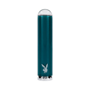 Playboy Emerald Rechargeable Vibrating Glass Mini Vibe, Deep Teal Playboy Emerald Rechargeable Vibrating Glass Mini Vibe, Deep Teal