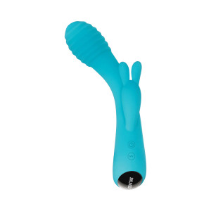 Evolved Aqua Bunny Rechargeable Silicone Rabbit Vibrator, Teal Evolved Aqua Bunny Rechargeable Silicone Rabbit Vibrator, Teal