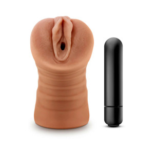 M for Men Julieta Vagina Stroker with Bullet Vibrator, Tan M for Men Julieta Vagina Stroker with Bullet Vibrator, Tan