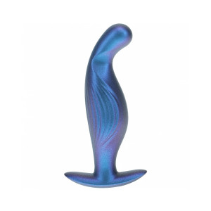 Ouch! Smooth Silicone P-Spot Anal Plug, 3.86 Inch Insertable, 1.14 Inch Max Width, Metallic Blue Ouch! Smooth Silicone P-Spot Anal Plug, 3.86 Inch Insertable, 1.14 Inch Max Width, Metallic Blue