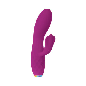 Evolved Glimmer Light-Up Rechargeable Silicone Dual Stimulator, Purple Evolved Glimmer Light-Up Rechargeable Silicone Dual Stimulator, Purple