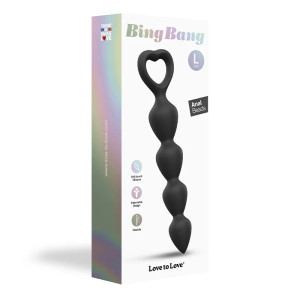 Love to Love Bing Bang Silicone Anal Beads, Noir, Large Love to Love Bing Bang Silicone Anal Beads, Noir, Large