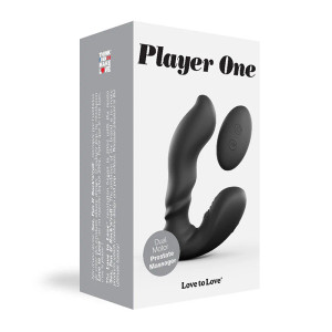 Love to Love Player One Dual Motor Vibrating Prostate Massager With Remote, Black Love to Love Player One Dual Motor Vibrating Prostate Massager With Remote, Black