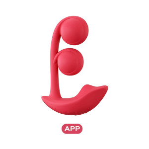 Honey Play Box Melody Pressure Sensing App-Controlled Twin Balls Dual Vibrator, Red Honey Play Box Melody Pressure Sensing App-Controlled Twin Balls Dual Vibrator, Red