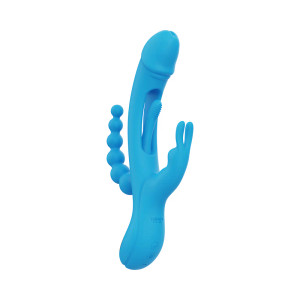 Honey Play Box Trilux Kinky Finger Rabbit Vibrator with Anal Beads, Blue Honey Play Box Trilux Kinky Finger Rabbit Vibrator with Anal Beads, Blue