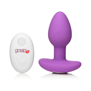Curve Toys Gossip Pop Rocker Rechargeable Remote-Controlled Silicone Vibrating Anal Plug, Violet Curve Toys Gossip Pop Rocker Rechargeable Remote-Controlled Silicone Vibrating Anal Plug, Violet