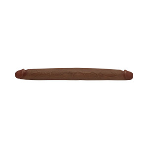 JOCK Real Skin 17.75 in. Double Dildo, 17.75 Inch Total Length, 1.9 Inch Max Width, Dark Skin JOCK Real Skin 17.75 in. Double Dildo, 17.75 Inch Total Length, 1.9 Inch Max Width, Dark Skin
