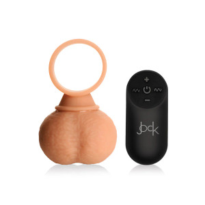 Jock Vibrating Silicone Balls with Remote, XL, Light Skin Jock Vibrating Silicone Balls with Remote, XL, Light Skin
