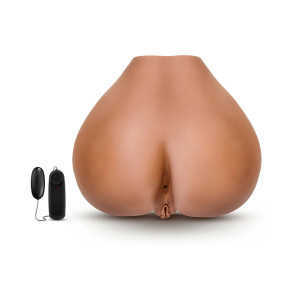 Blush X5 Men Rita Dual Entry Masturbator with Remote-Controlled Bullet Vibrator, Tan Blush X5 Men Rita Dual Entry Masturbator with Remote-Controlled Bullet Vibrator, Tan