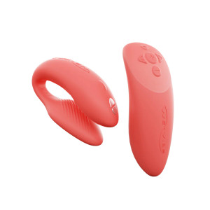 We-Vibe Chorus Rechargeable Remote-Controlled Silicone Couples Vibrator, Crave Coral We-Vibe Chorus Rechargeable Remote-Controlled Silicone Couples Vibrator, Crave Coral