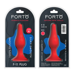 Forto F-11 Lungo Silicone Anal Plug, Medium, Red Forto F-11 Lungo Silicone Anal Plug, Medium, Red